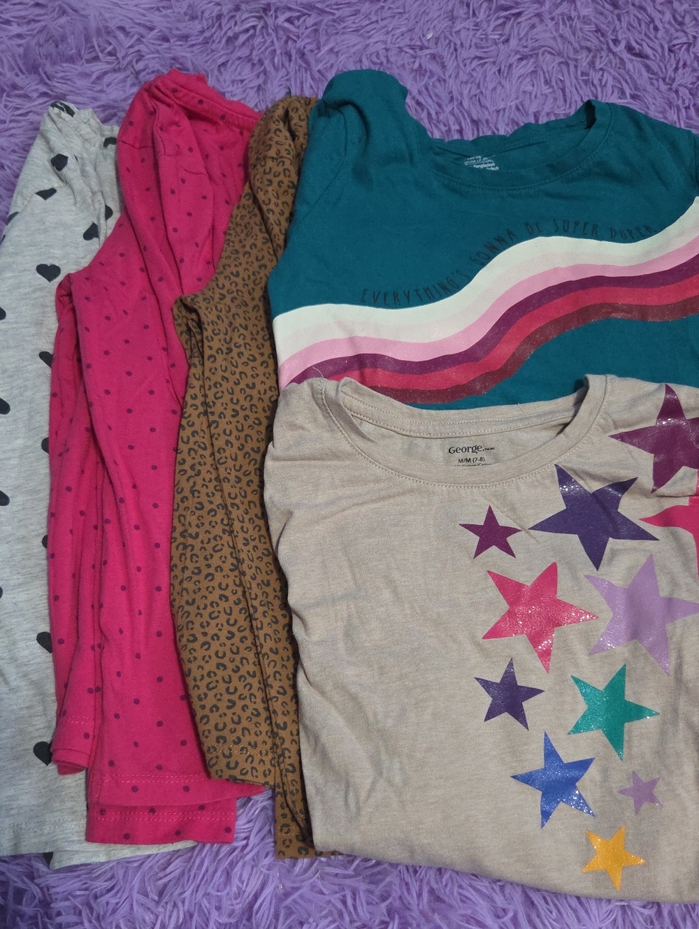5 George Girls Long Sleeve Tshirts